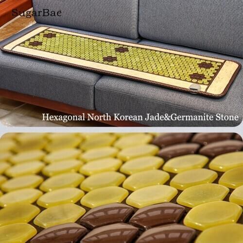 New Design Natural Jade Germanium Stone Mat Tourmaline Electric Heating Physiotherapy Sofa Cushion Health Cushion