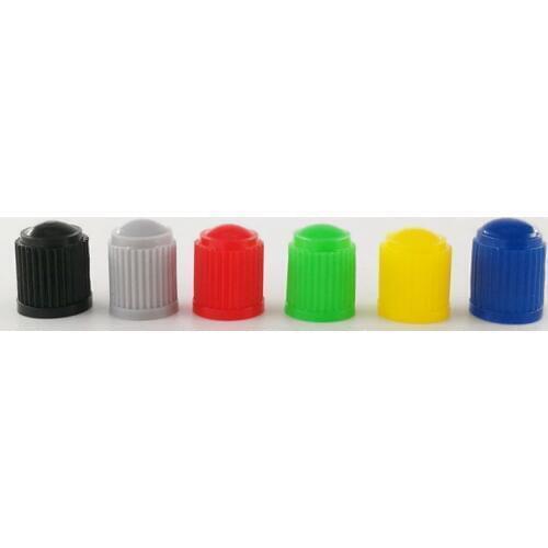 100 pcs/lot Plastic Tire Valve Caps Car Tire Valve Covers 8V1 Threads Valve Stem Caps 6 Colours