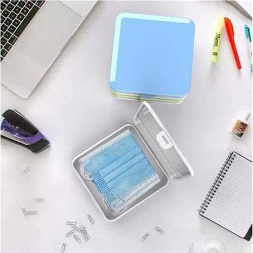 Portable Face Cover Storage Box Face Masks -Keeper Storage Clip Foldable Organizer Storage Dustproof Cover Mask Holder Case