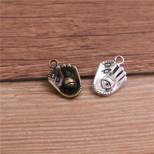 10PCS 14*21mm Tibetan Two Color Fashion Palm Charms Pendants for Jewelry Making DIY Handmade Craft