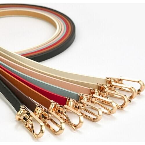 Designer Womens Belt Metal Buckle Thin Female Belt Leopard Ladies Girl Dress Sweater Waist Belt Imitation Leather Waistband