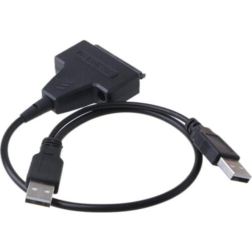 SATA to USB 2.0 Adapter External Power for 2.5/3.5 Inch SSD Hard Disk Drive Converter Cable for Desktop Laptop