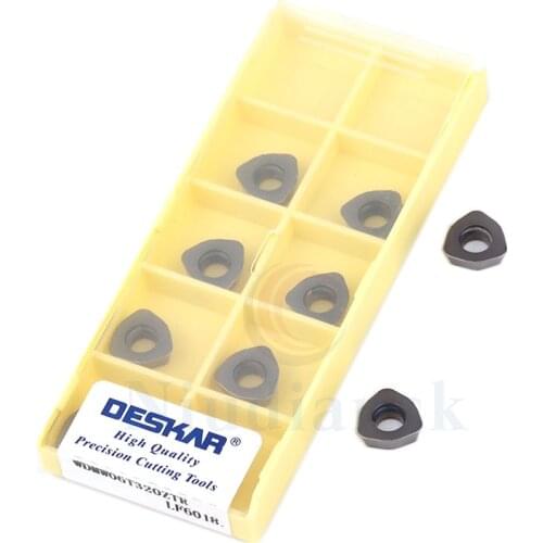 10Pcs WDMW06T320ZTR LF6018 Carbide Inserts CNC Lathe Tools Milling Cutter WDMW06T320 Milling Blades Stainless Steel Turning Tool