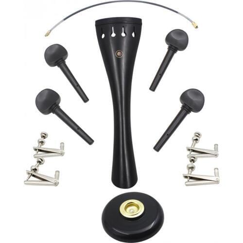 Black 11 In 1 Set Universal Cello Accessories Kits Units Professional Ebony Material Violoncello Parts Assembly Component
