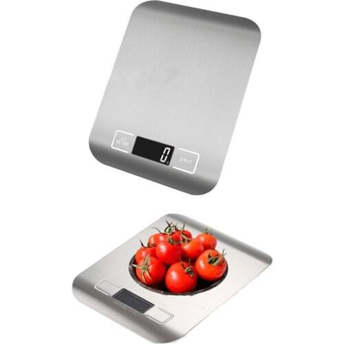 Digital Kitchen Scale 5/10kg Electronic LCD Display Stainless Steel Weight Scale Measuring Food Diet Scales Kitchen Accessories