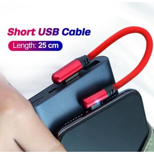 FONKEN 25cm Type C USB Cable Power bank Portable Charging Micro USB Cable Usbc Short USB Charger Smartphone Tablet Data Wire