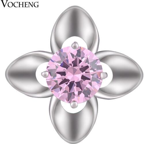 Vocheng Snap Charms CZ Stone Copper Material Button 18mm 4 Colors Interchangeable Jewelry Vn-1392