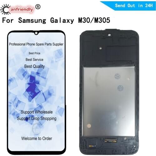 LCD For Samsung Galaxy M30 SM-M305F M305FN M305G M305M A3051 A3058 LCD display Screen Touch panel Digitizer with frame Assembly