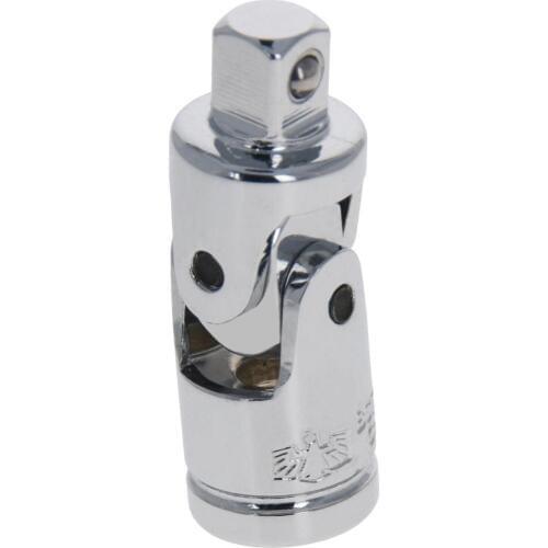 Utoolmart 1pc/2pcs Sleeve Steering Joint 1/4" 3/8" 1/2" Mirror Plane/Mist Side Polished Chrome CR-V Steel Socket Conversion Head