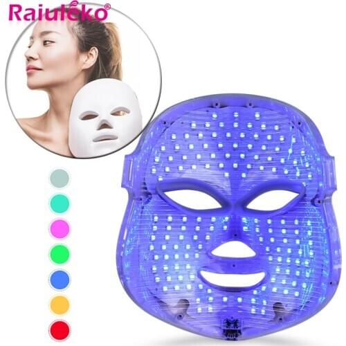 7 Colors Face Beauty Spa Instrument Beauty Therapy Photon LED Facial Mask Light Skin Care Rejuvenation Wrinkle Acne Removal