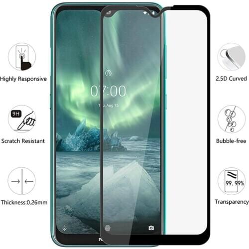9H Anti-Burst Tempered Glass For Nokia 2.3 2.2 3.2 4.2 6.2 7.2 Film on the For Nokia 6 5 3 8 X3 X5 Full Screen Protector Cover