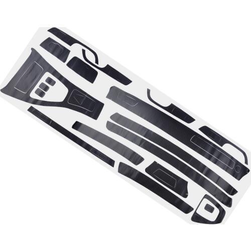 Beler 15pcs Carbon Fiber Style Interior Decorative Sticker Decal Trim Fit For 3-Series BMW E90 E92 E93 2005-2010 2011 2012 2013