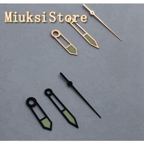 Parnis black rose gold watch hands luminous mark fit Miyota 8205 8215 821A 82 series, 2813 3804 automatic movement