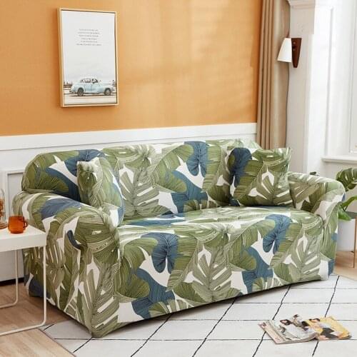 Stretchable Elastic Tropical Universal Simple Style Sofa Cover 4 Seater Sectional Sofa Slipcovers Sofa Cover Chaise Longue