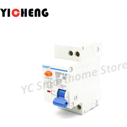 Chint DZ267LE-32/C type 1P+N6-32A leakage protection circuit breaker switch (optional new circuit breaker NXBLE-40)