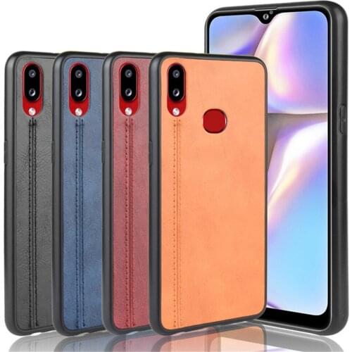 For Samsung Galaxy A10S A20S A30S A40S A50S Case Calfskin PU Leather lines Cover Case For Samsung A10 A20 A30 A40 A50 Phone Case