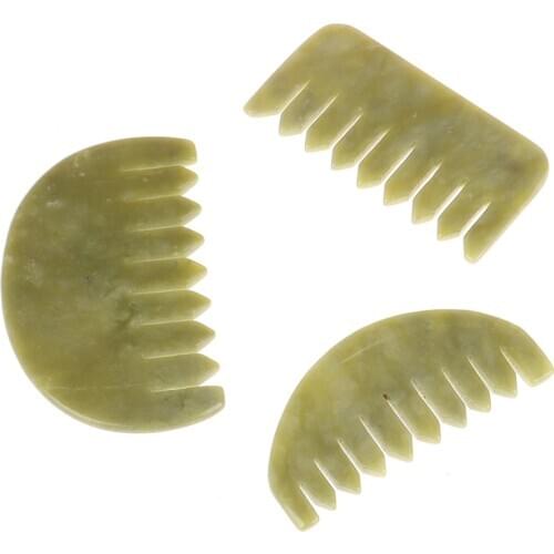 GuaSha Board Comb Natural Jade Face Body Care Scraping SPA Massage Stone Relaxation Comb Health Care