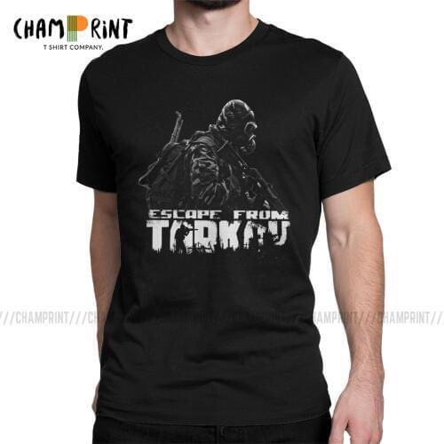 Men Escape From Tarkov PMC T Shirt Survival Shooter Game Clothing Funny Short Sleeve Round Collar Tee Shirt Graphic T-Shirt