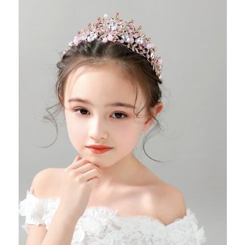 Girl Headband Princess Childrens Wreath Tiara Crown Decoration Bride Bridesmaid Wedding Photography Holiday Photo Headdress