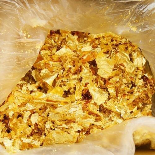 30G Imitation Gold/Sliver Foil Art Craft Paper Leaf Leaves Sheets Bulk Foil Paper Leaves For Gilding DIY Nail Flake Art Decor