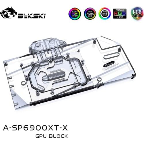 Bykski PC Water Cooling video Graphics card Cooler GPU water Block For Radeon RX 6800/6900 XT Nitro+ A-SP6900XT-X