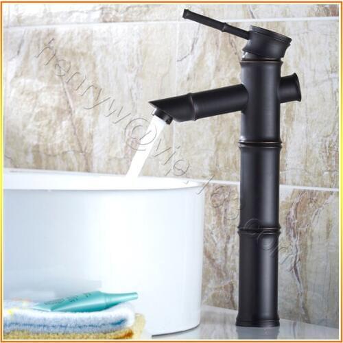 L16559 - Luxury Deck Mounted Blackened Single Handle Basin Mixer