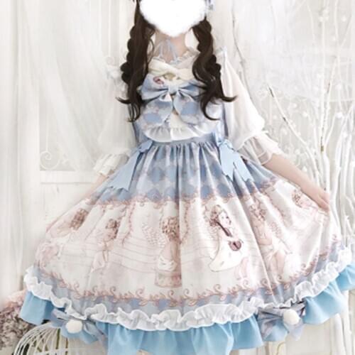 Small cream lolita inner sleeve shirt with white lolita lace bow Princess tea party sweet lolita kawaii Victoria skirt cos loli