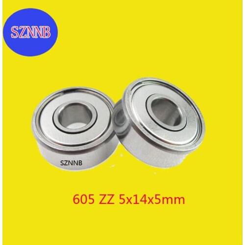 Miniature Deep Groove Ball Bearing 605ZZ R-1450 5x14X5mm High Precision silent Bearing steel ABEC-5 small bearing 1PCS