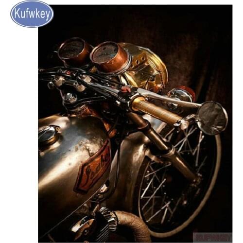 Kufwkey 5d Diy Resin Round/Square Diamond Painting"motorcycle"Embroidery Cross Stitch kit,mosaic Diamond,car picture,wall decor