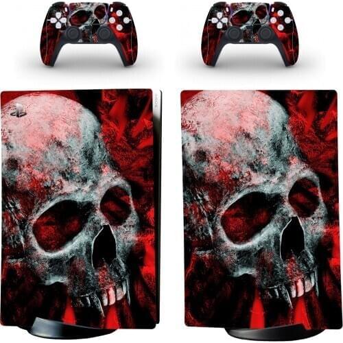 NEW Skull Style PS5 Digital Edition Skin Sticker for Playstation 5 Console & 2 Controllers Decal Vinyl Protective Skins 5