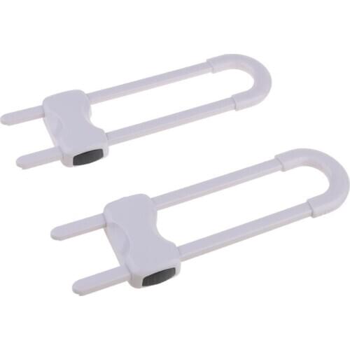 2020 New 2 Pack Child Safety Sliding Cabinet Locks Baby U Shape Sliding Safety Latch Lock
