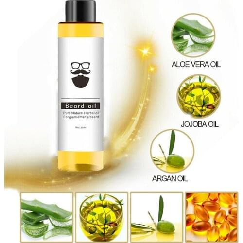 30ml Men Beard Oil Organic Anti Hair Loss Spray Beard Growth Oil Hair Facial Grooming Treatment Products Men Beard Care