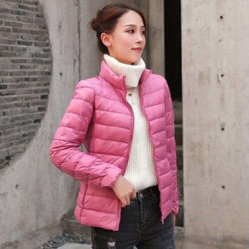 Autumn Woman Ultra Light Down Jacket 2021 New Female Parkas Basic Winter Jackets Ladies Hooded Coats Down Jacket Outwear Q85