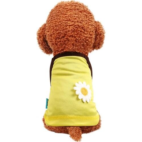 Flower Dog Dress Flower Pattern Elegant Cotton Chrysanthemum Comfy Dog Dress for Puppy одежда для собак