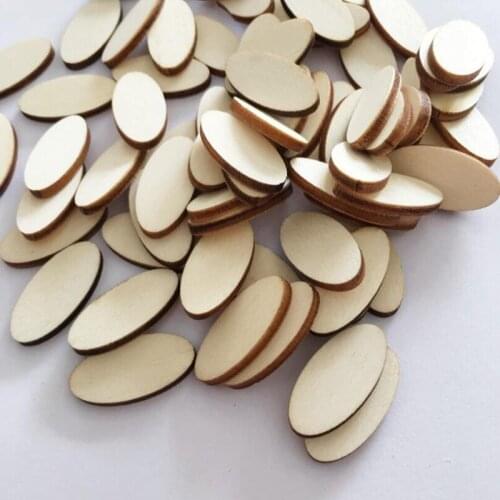 Blank Embellishment Tree Log Oval Slice Natural Wooden For Kids Handmade Craft Room Wedding Party Decoration