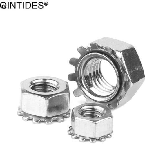 QINTIDES M3 M4 M5 M6 M8 M10 K nuts 304 Stainless Steel nuts K-Cap nut Multi-tooth / Flower Nut