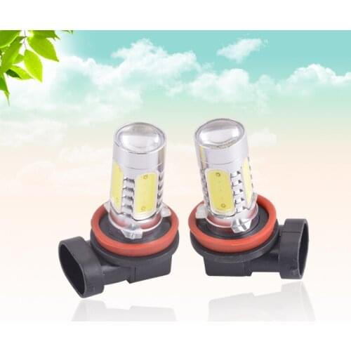 CAPQX 2PCS/lot white 6000k 7.5W 12V H11 LED fog lamp bulb daytime running fog light Driving foglight DRL fog Lamp Bulb