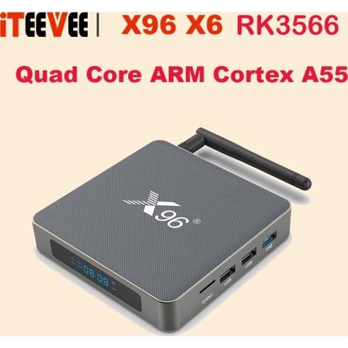 10PCS Rockchip RK3566 X96 X6 Android 11 Smart Tv Box 8GB RAM 64GB 128GB ROM 1000M 2.4G5G Dual WIFI Media Player 4GB 32GB Set BOX