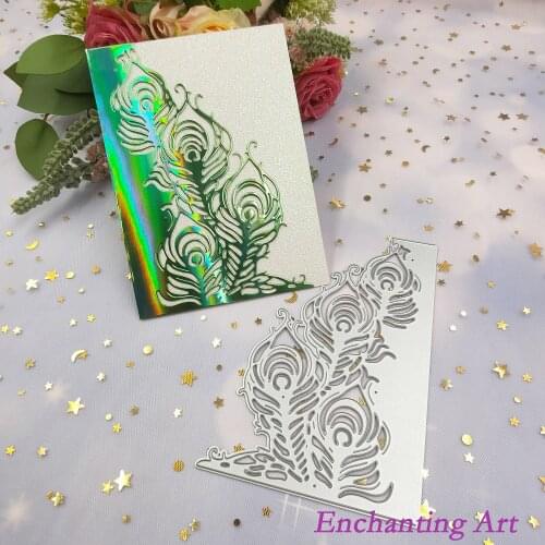 Peacock Feather Decoration Metal Cutting Dies Stencils for DIY Scrapbooking/Photo Album Decorative Embossing DIY Paper Cards