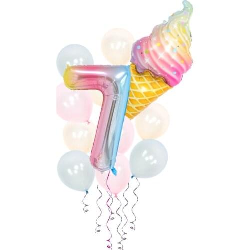 Party balloon 40 inch rainbow digital ice cream balloon package anniversary wedding birthday party decoration balloon package