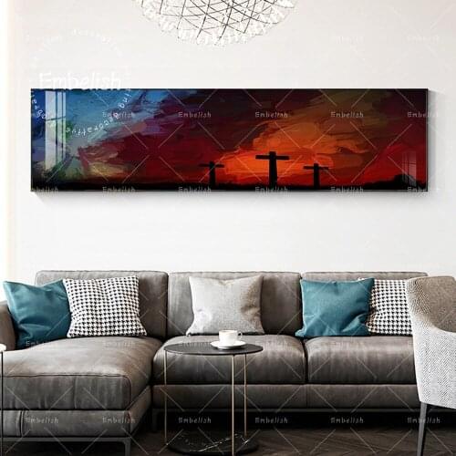 1 Pieces Large Size Cross Jesus Christs Lord God Wall Pictures For Living Room Home Decor HD Canvas Painting Bedroom Artworks