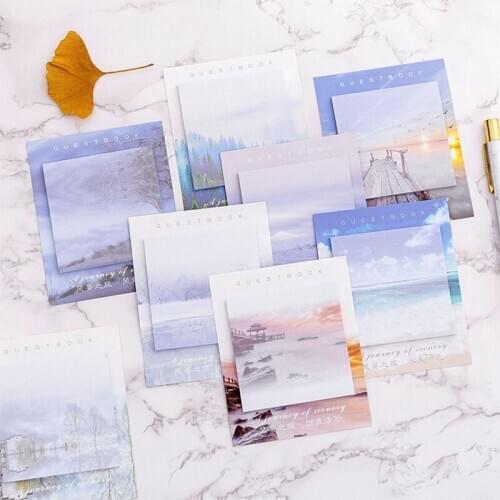 1PC New Creative Scenery Tour Memo Pad Paper Post Notes Sticky Notes Notepad Stationery Papeleria Office School Supplies