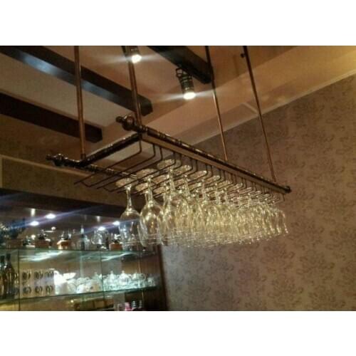 100*30CM Fashion upgrades Bar Red Wine Goblet Glass Hanger Holder Hanging Rack Shelf wall wine rack cup holder wine goblet rack