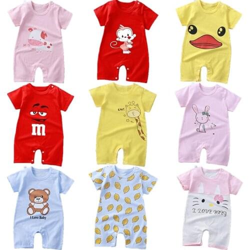 2021 Baby Rompers infantil Jumpsuit Boy&girls clothes Summer newborn ropa bebe Clothing Costume Cute Cartoon Print