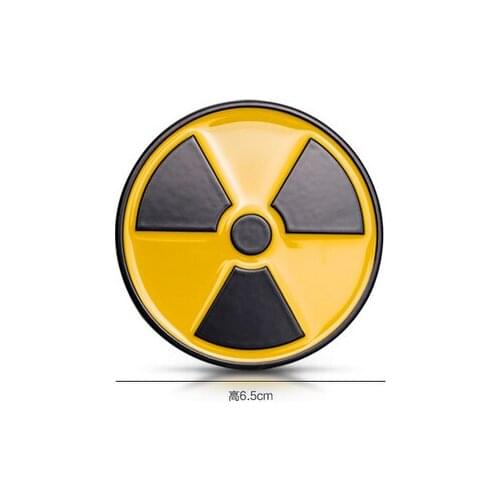 3D Radioactive Warning Auto Body Side Label and Tail Label Emblems Decal Sticke Car Accessories