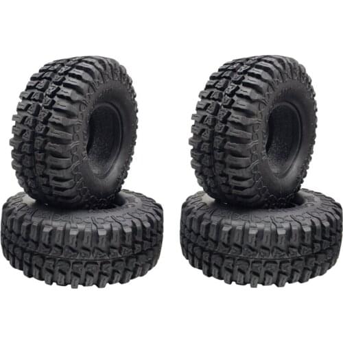 4PCS 100MM 1.9 Rubber Tires Tyres Wheel for 1/10 RC Crawler Car Axial SCX10 90046 AXI03007 Traxxas TRX4 D90 Tamiya CC01