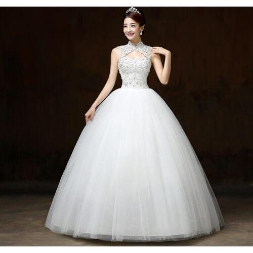 AIJINGYU 2021 ivory Customized new hot selling cheap ball gown lace up back formal bride dresses wedding dress FU118