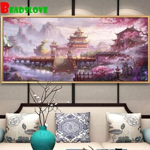 DIY Diamond Painting Picture of Rhinestones diamond embroidery Beautiful palace Home Decoration G82