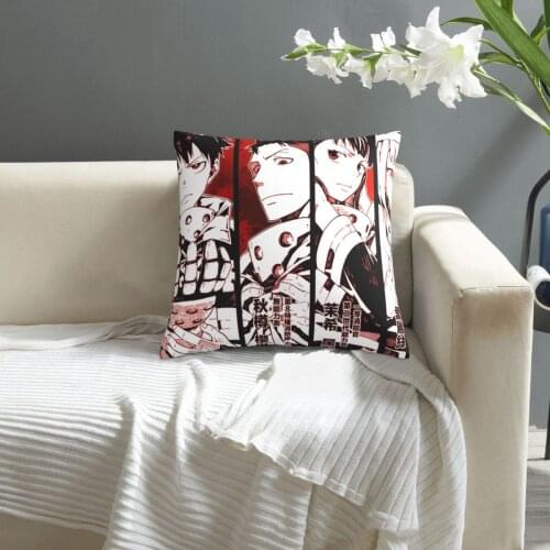 Anime Collage pattern print Cushion Cover Decorative Pillowcase Chair Seat Square Car Pillow Cover Home Living Textile