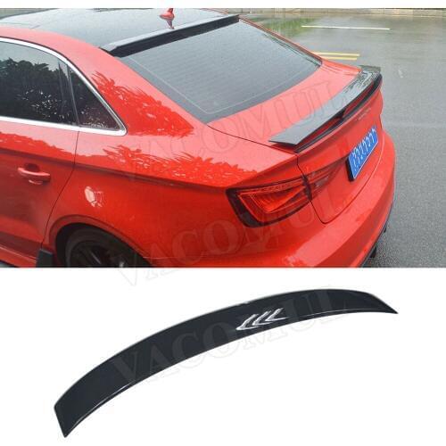 Carbon Fiber Auto Racing Rear Wing Spoiler for Audi A3 S3 RS3 2014 2015 2016 2017